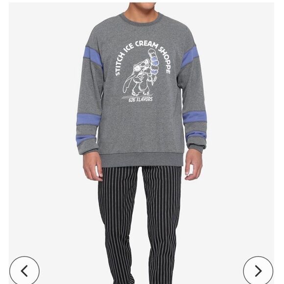Disney Stitch Ice Cream Shoppe Sweatshirt Mens Medium NWT - Picture 2 of 13